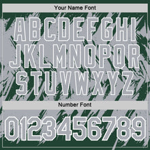 Charger l'image dans la galerie, Custom Green Gray-White Torn Sharp Brush Stroke Splatter Performance T-Shirt