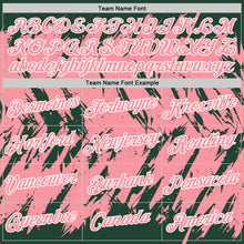 Загрузить изображение в средство просмотра галереи, Custom Green Medium Pink-White Torn Sharp Brush Stroke Splatter Performance T-Shirt