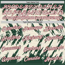 Load image into Gallery viewer, Custom Green Cream-Crimson Torn Sharp Brush Stroke Splatter Performance T-Shirt