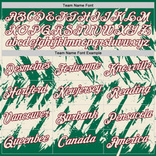 Load image into Gallery viewer, Custom Kelly Green Cream-Crimson Torn Sharp Brush Stroke Splatter Performance T-Shirt