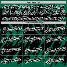 Charger l'image dans la galerie, Custom Kelly Green Black-White Torn Sharp Brush Stroke Splatter Performance T-Shirt