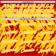 Charger l'image dans la galerie, Custom Red Yellow-White Torn Sharp Brush Stroke Splatter Performance T-Shirt