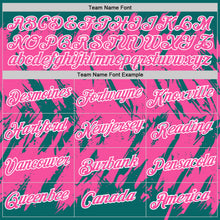 Load image into Gallery viewer, Custom Teal Pink-White Torn Sharp Brush Stroke Splatter Performance T-Shirt