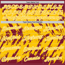 Load image into Gallery viewer, Custom Crimson Yellow-White Torn Sharp Brush Stroke Splatter Performance T-Shirt