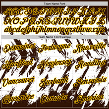Load image into Gallery viewer, Custom Brown White-Yellow Torn Sharp Brush Stroke Splatter Performance T-Shirt