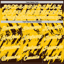 Load image into Gallery viewer, Custom Brown Yellow-White Torn Sharp Brush Stroke Splatter Performance T-Shirt