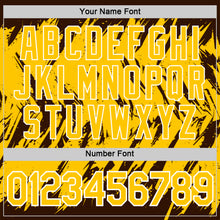 Load image into Gallery viewer, Custom Brown Yellow-White Torn Sharp Brush Stroke Splatter Performance T-Shirt