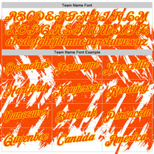 Load image into Gallery viewer, Custom White Orange-Yellow Torn Sharp Brush Stroke Splatter Performance T-Shirt