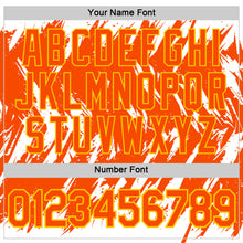 Load image into Gallery viewer, Custom White Orange-Yellow Torn Sharp Brush Stroke Splatter Performance T-Shirt