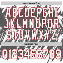 Charger l'image dans la galerie, Custom White Steel Gray-Red Torn Sharp Brush Stroke Splatter Performance T-Shirt