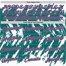 Load image into Gallery viewer, Custom White Teal-Pink Torn Sharp Brush Stroke Splatter Performance T-Shirt