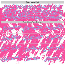 Load image into Gallery viewer, Custom White Pink-Light Blue Torn Sharp Brush Stroke Splatter Performance T-Shirt