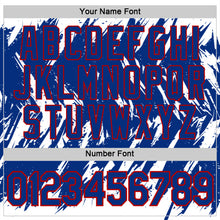 Charger l'image dans la galerie, Custom White Royal-Red Torn Sharp Brush Stroke Splatter Performance T-Shirt