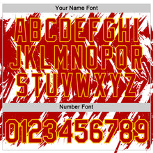 Charger l'image dans la galerie, Custom White Red-Yellow Torn Sharp Brush Stroke Splatter Performance T-Shirt