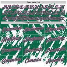Load image into Gallery viewer, Custom White Kelly Green-Pink Torn Sharp Brush Stroke Splatter Performance T-Shirt