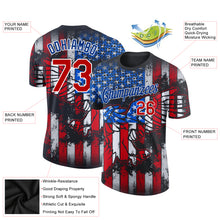 Загрузить изображение в средство просмотра галереи, Custom Black Red-White 3D American Flag Fashion Performance T-Shirt