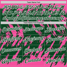 Charger l'image dans la galerie, Custom Pink Green-White Torn Sharp Brush Stroke Splatter Performance T-Shirt