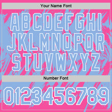 Загрузить изображение в средство просмотра галереи, Custom Pink Light Blue-White Torn Sharp Brush Stroke Splatter Performance T-Shirt