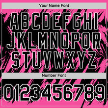 Charger l'image dans la galerie, Custom Pink Black-White Torn Sharp Brush Stroke Splatter Performance T-Shirt
