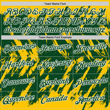 Загрузить изображение в средство просмотра галереи, Custom Yellow Green-White Torn Sharp Brush Stroke Splatter Performance T-Shirt
