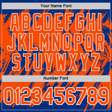 Загрузить изображение в средство просмотра галереи, Custom Royal Orange-White Torn Sharp Brush Stroke Splatter Performance T-Shirt