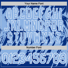 Charger l'image dans la galerie, Custom Royal Light Blue-White Torn Sharp Brush Stroke Splatter Performance T-Shirt