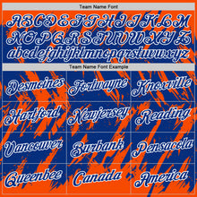 Laden Sie das Bild in den Galerie-Viewer, Custom Orange Royal-White Torn Sharp Brush Stroke Splatter Performance T-Shirt