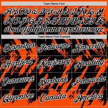 Загрузить изображение в средство просмотра галереи, Custom Orange Black-White Torn Sharp Brush Stroke Splatter Performance T-Shirt