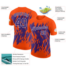 Загрузить изображение в средство просмотра галереи, Custom Orange Purple-White Torn Sharp Brush Stroke Splatter Performance T-Shirt