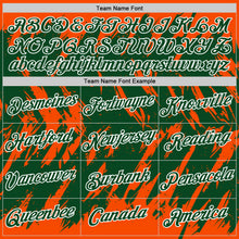 Laden Sie das Bild in den Galerie-Viewer, Custom Orange Green-White Torn Sharp Brush Stroke Splatter Performance T-Shirt