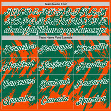 Загрузить изображение в средство просмотра галереи, Custom Orange Kelly Green-White Torn Sharp Brush Stroke Splatter Performance T-Shirt