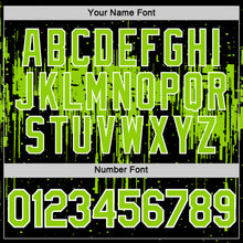 Загрузить изображение в средство просмотра галереи, Custom Black Neon Green-White Dripping Splatter Paint Performance T-Shirt