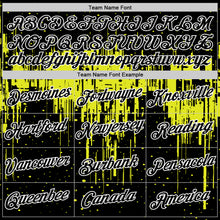 Charger l'image dans la galerie, Custom Black Neon Yellow-White Dripping Splatter Paint Performance T-Shirt
