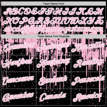 Load image into Gallery viewer, Custom Black Light Pink-White Dripping Splatter Paint Performance T-Shirt