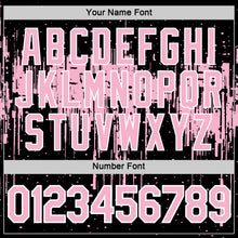 Load image into Gallery viewer, Custom Black Light Pink-White Dripping Splatter Paint Performance T-Shirt