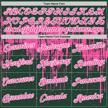 Laden Sie das Bild in den Galerie-Viewer, Custom Green Pink-White Dripping Splatter Paint Performance T-Shirt