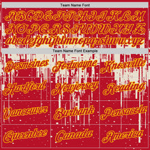 Laden Sie das Bild in den Galerie-Viewer, Custom Red Cream-Yellow Dripping Splatter Paint Performance T-Shirt