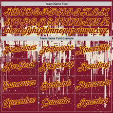 Charger l'image dans la galerie, Custom Crimson Cream-Yellow Dripping Splatter Paint Performance T-Shirt