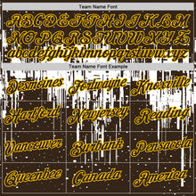 Charger l'image dans la galerie, Custom Brown White-Yellow Dripping Splatter Paint Performance T-Shirt