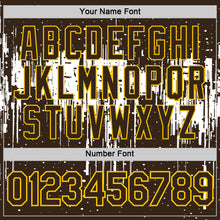 Charger l'image dans la galerie, Custom Brown White-Yellow Dripping Splatter Paint Performance T-Shirt