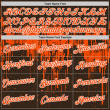 Загрузить изображение в средство просмотра галереи, Custom Brown Orange-White Dripping Splatter Paint Performance T-Shirt