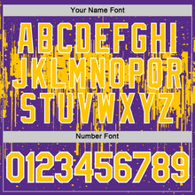 Load image into Gallery viewer, Custom Purple Yellow-White Dripping Splatter Paint Performance T-Shirt