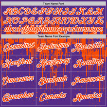 Load image into Gallery viewer, Custom Purple Orange-White Dripping Splatter Paint Performance T-Shirt