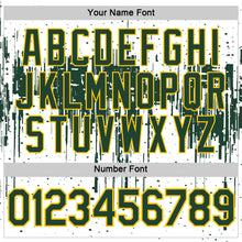 Laden Sie das Bild in den Galerie-Viewer, Custom White Green-Yellow Dripping Splatter Paint Performance T-Shirt