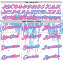 Load image into Gallery viewer, Custom White Light Blue-Pink Dripping Splatter Paint Performance T-Shirt