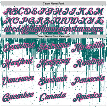 Load image into Gallery viewer, Custom White Teal-Pink Dripping Splatter Paint Performance T-Shirt