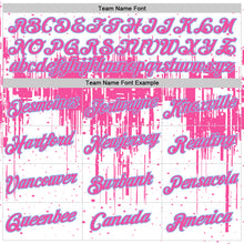 Load image into Gallery viewer, Custom White Pink-Light Blue Dripping Splatter Paint Performance T-Shirt