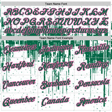 Load image into Gallery viewer, Custom White Kelly Green-Pink Dripping Splatter Paint Performance T-Shirt