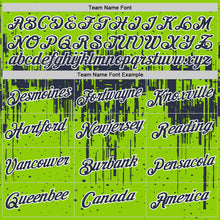 Laden Sie das Bild in den Galerie-Viewer, Custom Neon Green Navy-White Dripping Splatter Paint Performance T-Shirt