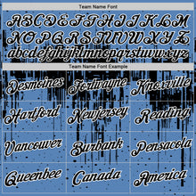 Загрузить изображение в средство просмотра галереи, Custom Light Blue Black-White Dripping Splatter Paint Performance T-Shirt